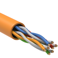 Кабель витая пара ITK U/UTP кат.5E 4х2х24AWG solid LSZH нг(А)-HF оранжевый (305м)