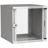 Шкаф настенный LINEA WE 12U 600х600мм серый, дверь из стекла