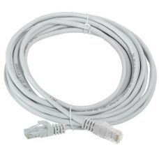 Патч-корд (шнур коммутационный) U/UTP категория 5е, RJ-45, длина 0.5м, 1м, 2м, 3м, 5м, 10м, серый Generica