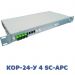Кросс оптический стоечный КОР-24-У 4, КРС, ШКОС (4 порта FC, ST, SC, LC; SM 9/125; MM 50/125; MM 62,5/125)