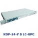 Кросс оптический стоечный КОР-24-У 8, КРС, ШКОС (8 портов FC, ST, SC, LC; SM 9/125; MM 50/125; MM 62,5/125)